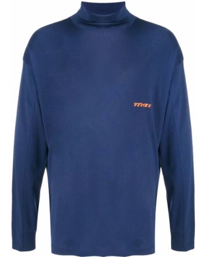 Jersey con estampado de cuello vuelto de tela jersey Ambush azul
