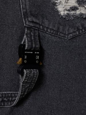 Szorty jeansowe z przetarciami na sprzączkę 1017 Alyx 9sm czarne