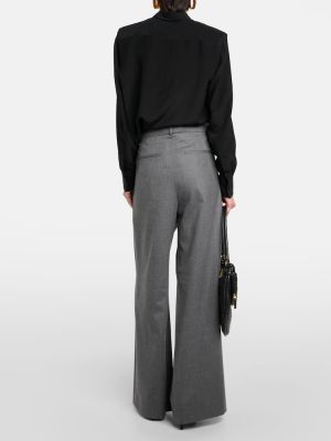 Vlněné kalhoty s nízkým pasem relaxed fit Wardrobe.nyc šedé