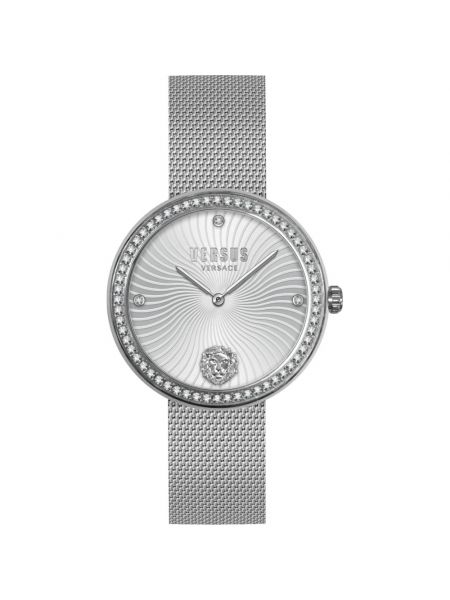 Zegarek z siateczką Versus Versace srebrny