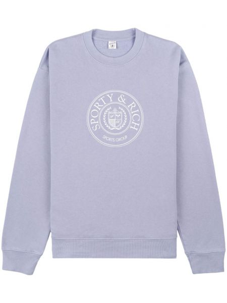 Sweatshirt mit rundem ausschnitt Sporty & Rich lila
