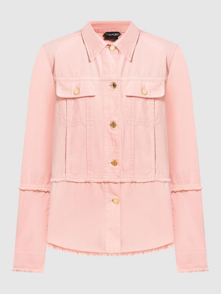 Джинсовая рубашка Tom Ford розовая