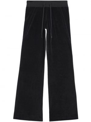 Pantaloni sport de catifea Balenciaga negru