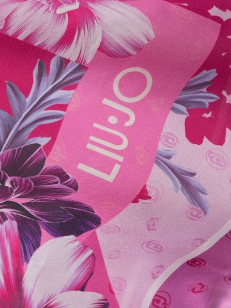 Geblümt satin schal mit print Liu Jo pink