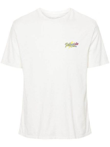 T-shirt en coton à imprimé Patagonia blanc