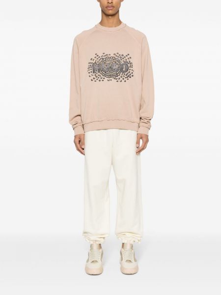 Sweatshirt aus baumwoll mit print Hugo beige