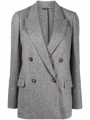 Lang blazer Brunello Cucinelli grå