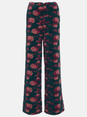 Pantaloni cu picior drept cu talie înaltă cu model floral Magda Butrym