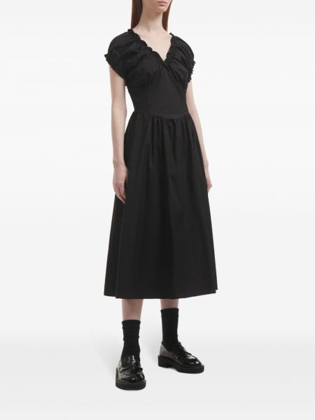 Sukienka midi z dekoltem w serek B+ab czarna
