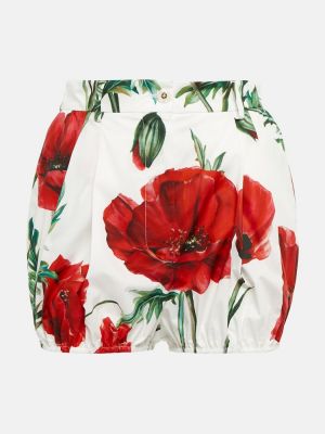 Bombažne kratke hlače s cvetličnim vzorcem Dolce&gabbana