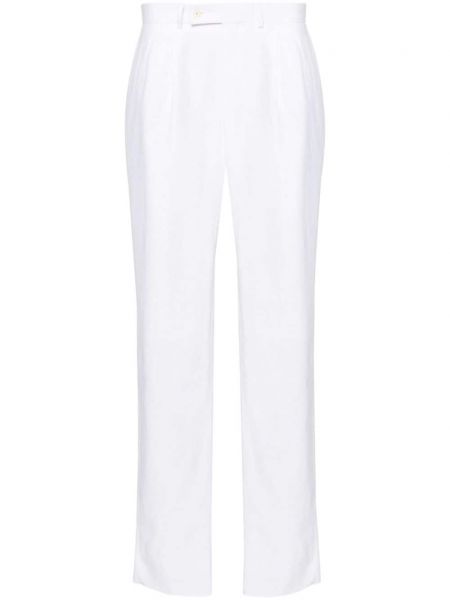 Ленени тесни панталони Caruso бяло