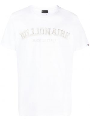 T-shirt brodé Billionaire blanc
