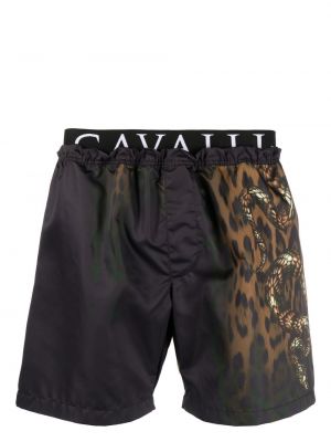 Leopardimustriga mustriline lühikesed püksid Roberto Cavalli