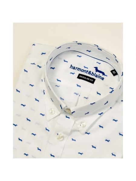 Camisa de algodón con estampado Harmont & Blaine blanco