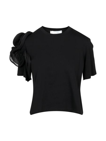 Koszulka bawełniana z okrągłym dekoltem Kaos czarna