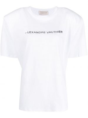 Tričko s potiskem Alexandre Vauthier bílé