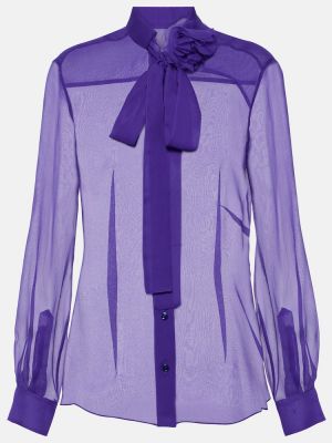 Svilena bluza Dolce&gabbana vijolična
