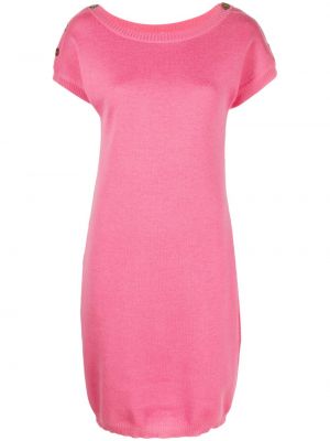 Плетена мини рокля Saint Laurent Pre-owned розово