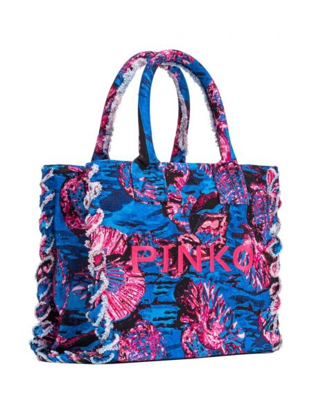 Květinová plážová kabelka s potiskem Pinko
