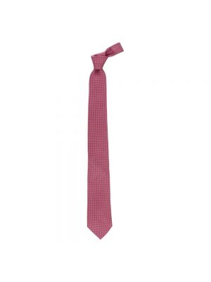 Różowy jedwabny krawat Churchs