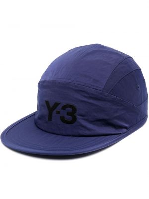Cappello con visiera con stampa Y-3 blu