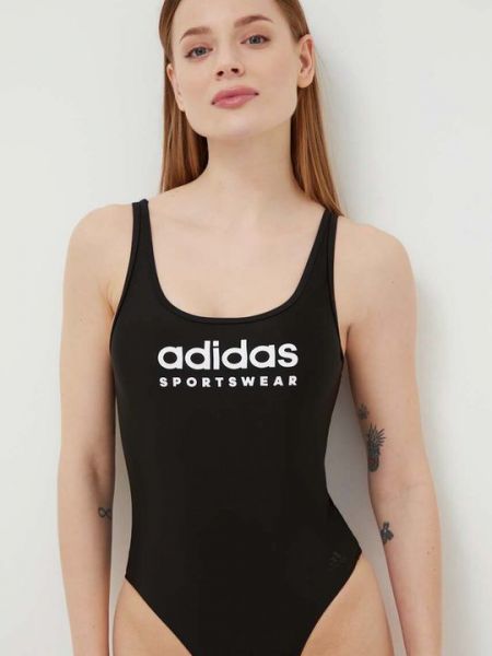 Слитный купальник Adidas черный