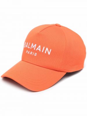 Trykt cap Balmain oransje