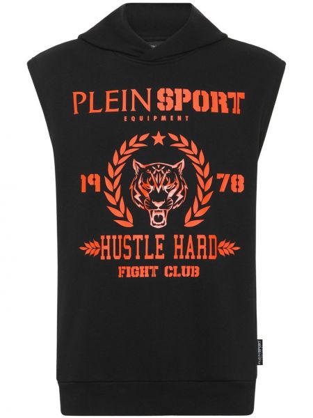 Ärmelloser hoodie mit print mit tiger streifen Plein Sport
