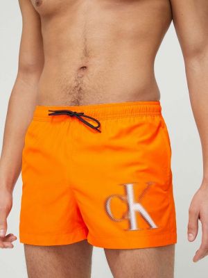Шорти Calvin Klein оранжево