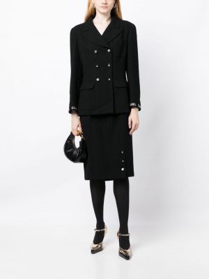 Kašmírové sukně Chanel Pre-owned černé