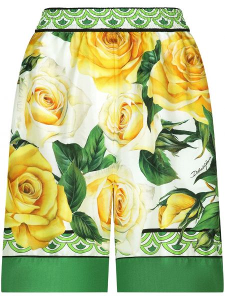 Svilene kratke hlače s potiskom Dolce & Gabbana