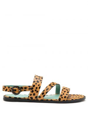 Leopardí sandály bez podpatku s potiskem Blue Bird Shoes