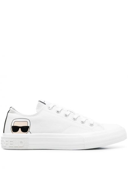 Canvas sneakers Karl Lagerfeld hvit