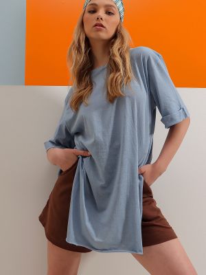 Medvilninis marškinėliai oversize Trend Alaçatı Stili