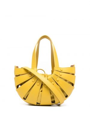 Τσάντα ώμου Bottega Veneta κίτρινο