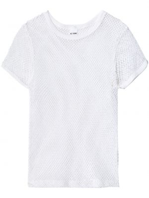 Прозрачна тениска Re/done бяло