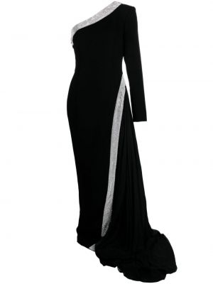 Ασύμμετρη μάξι φόρεμα με πετραδάκια από κρεπ Jean-louis Sabaji