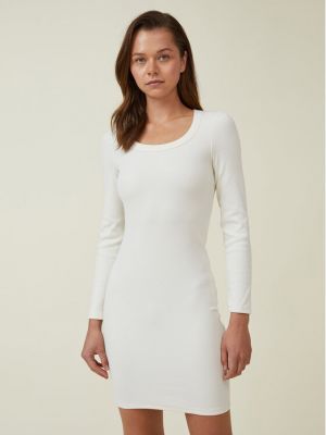 Памучна рокля slim Cotton On бяло