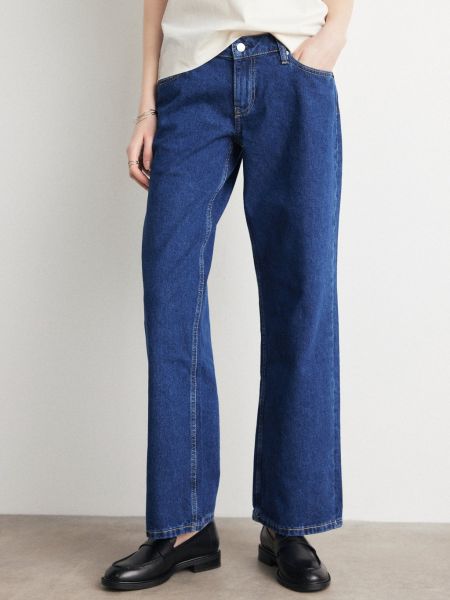 Джинсы бойфренды с низкой талией свободного кроя Calvin Klein Jeans синие