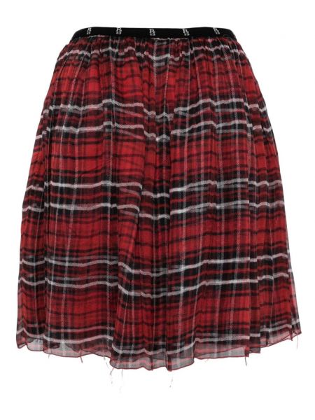 Kostkované mini sukně R13 červené