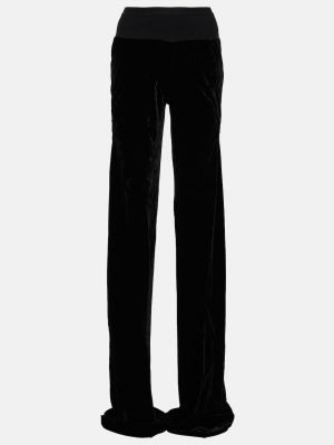 Бархатные брюки Rick Owens черные