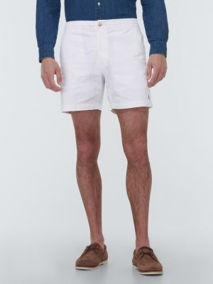 Puuvillased lühikesed püksid Polo Ralph Lauren valge