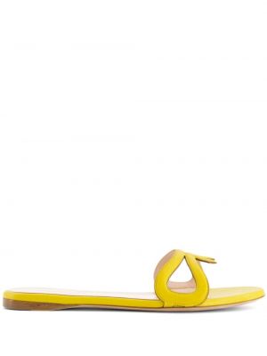 Кожени ниски обувки Giambattista Valli жълто
