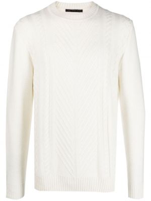 Пуловер Low Brand бяло