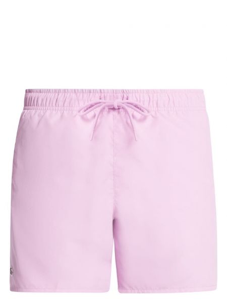 Shorts avec applique Lacoste rose