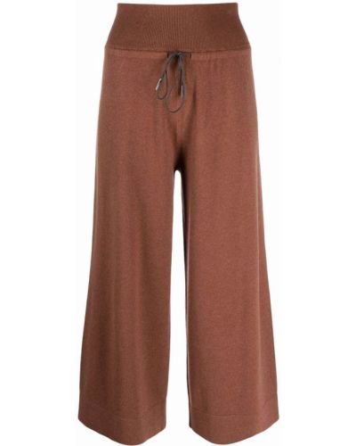 Pantalones culotte de punto Fabiana Filippi marrón