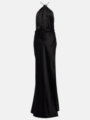 Hedvábné dlouhé šaty The Sei černé