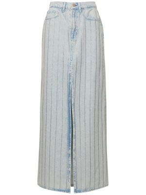 Дънкова пола с висока талия синьо Triarchy