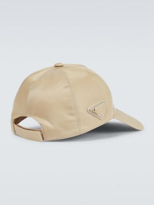 Cappello con visiera di nylon Prada beige