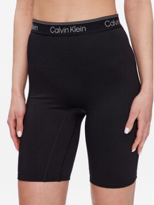 Slim fit priliehavé športové šortky Calvin Klein Performance čierna